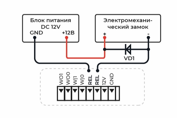 Установка электромагнитного замка